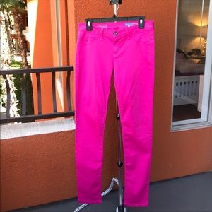 Hot pink skinny jeans